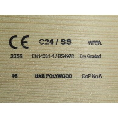 Konstruktyvinė graduota eglės mediena 45x145x6000, C24 2