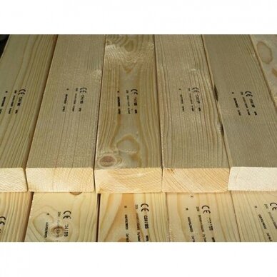 Konstruktyvinė graduota eglės mediena 45x195x6000, C24 1