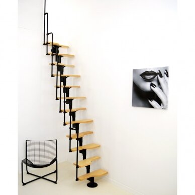 Moduliniai laiptai Twister Black (H-294cm; bukas; juodi)