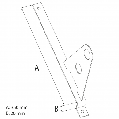 Sniego užtvaros vamzdžio laikiklis FIX TUBE METAL 350 (banguotai skardai) 2